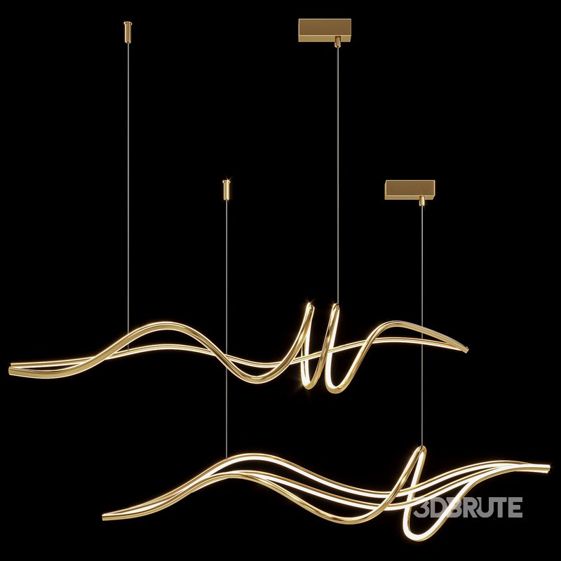 Geometric Pendant LED Lines Image 1