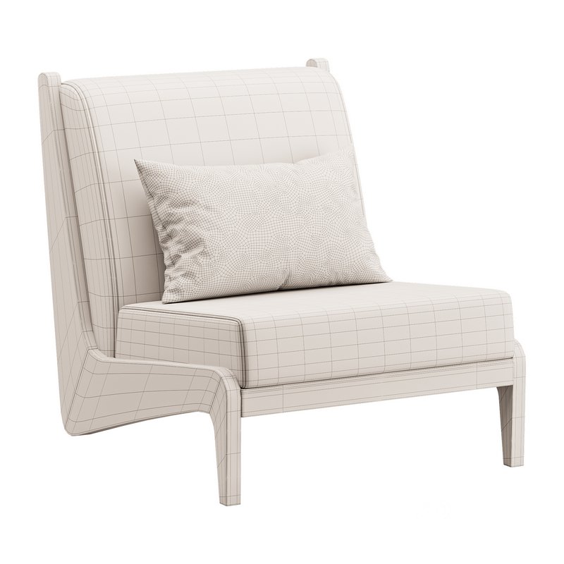 Art Deco White Foam Side Chair Image 14