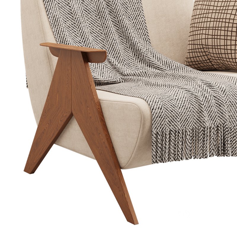Nordic Ash Wood Arm Chair Image 10