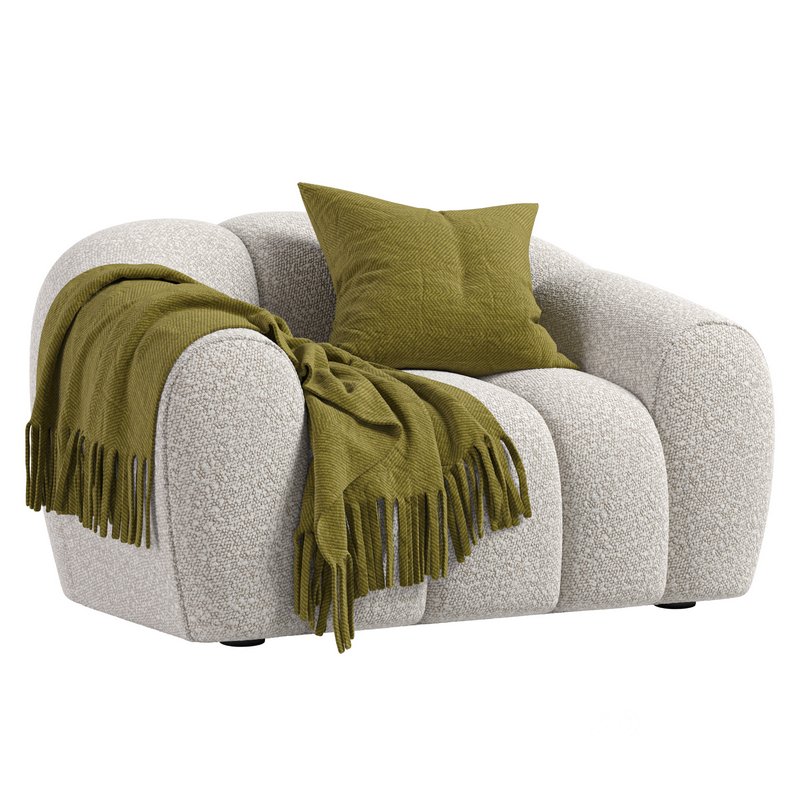 Armchair chenille Tylan Image 3