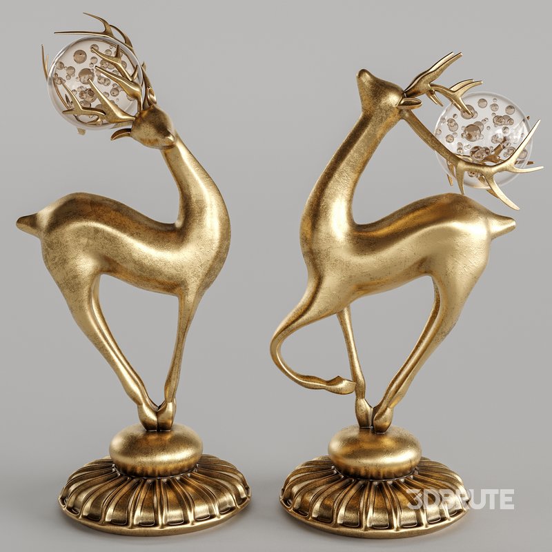 Nordic style crystal ball deer Image 2