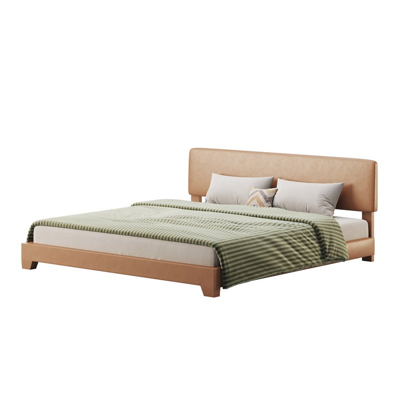 Einfach King Upholstered Platform Bed Image 7