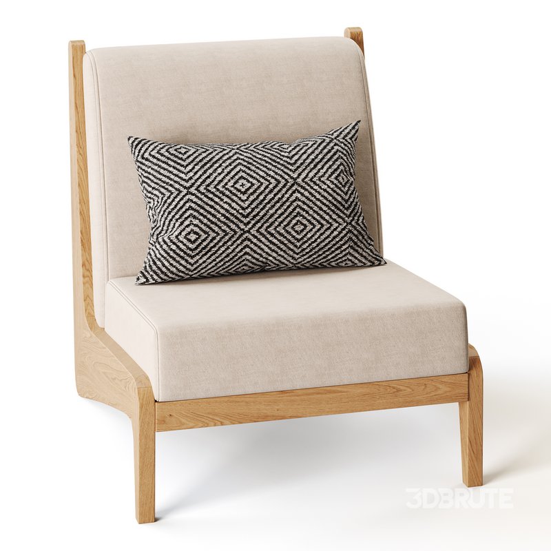 Art Deco White Foam Side Chair Image 12