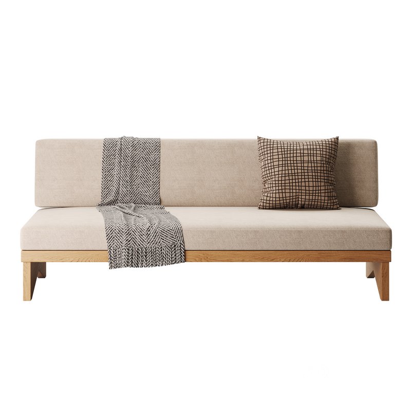 Pierre Leather Armless Loveseat Image 5