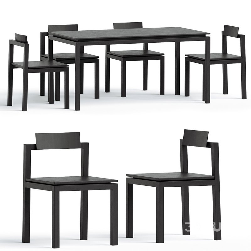 Humilis Chair and Modesto Table by FrancoGrea Image 1