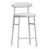 Oneal 65cm Bar Stool Moon White Boucle and Black Legs - Thumbnail 4