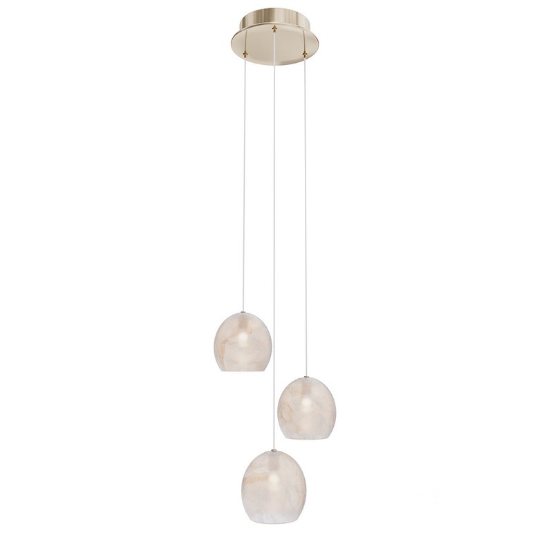 Lazio 3-Light Round Multi-Drop Pendant Currey Company Image 1