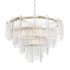 Round pendant chandelier made of ribbed glass 164FA-33126 Garda Decor - Thumbnail 5