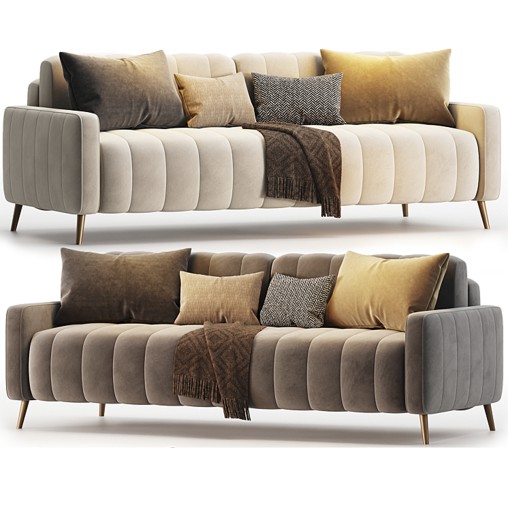 Sofa Markful Velvet Gray