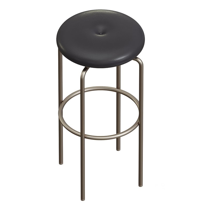 Circular Bar Stool in Bronze and Leather Designed by Craig Bassam Image 3