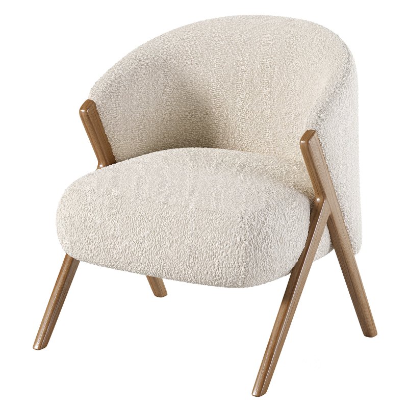 UPHOLSTERED BOUCLE ARMCHAIR Image 5