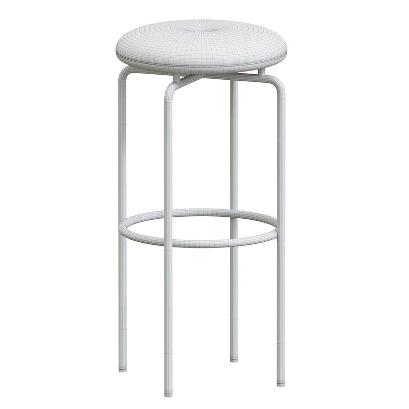 Circular Bar Stool in Bronze and Leather Designed by Craig Bassam Image 5