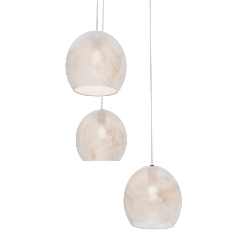 Lazio 3-Light Round Multi-Drop Pendant Currey Company Image 7