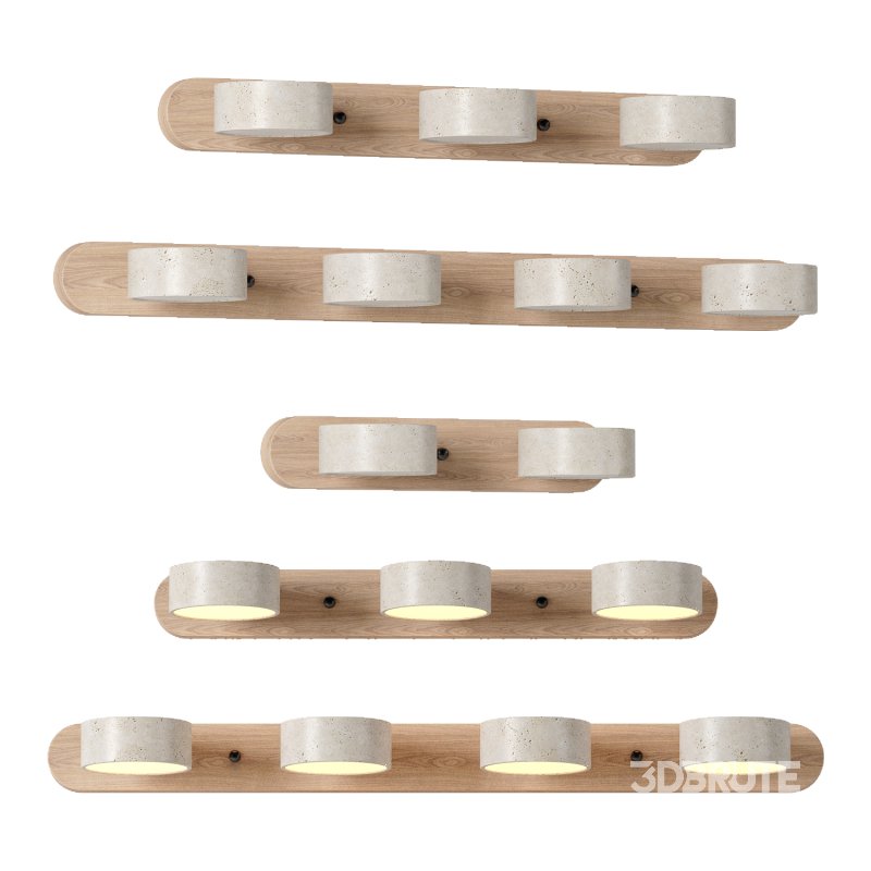Travertine Duo Lamp bracket Wall Light Image 1