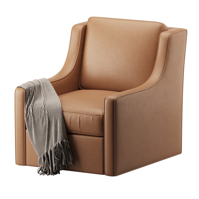 Patterned Swivel Lounge Chair Image 4