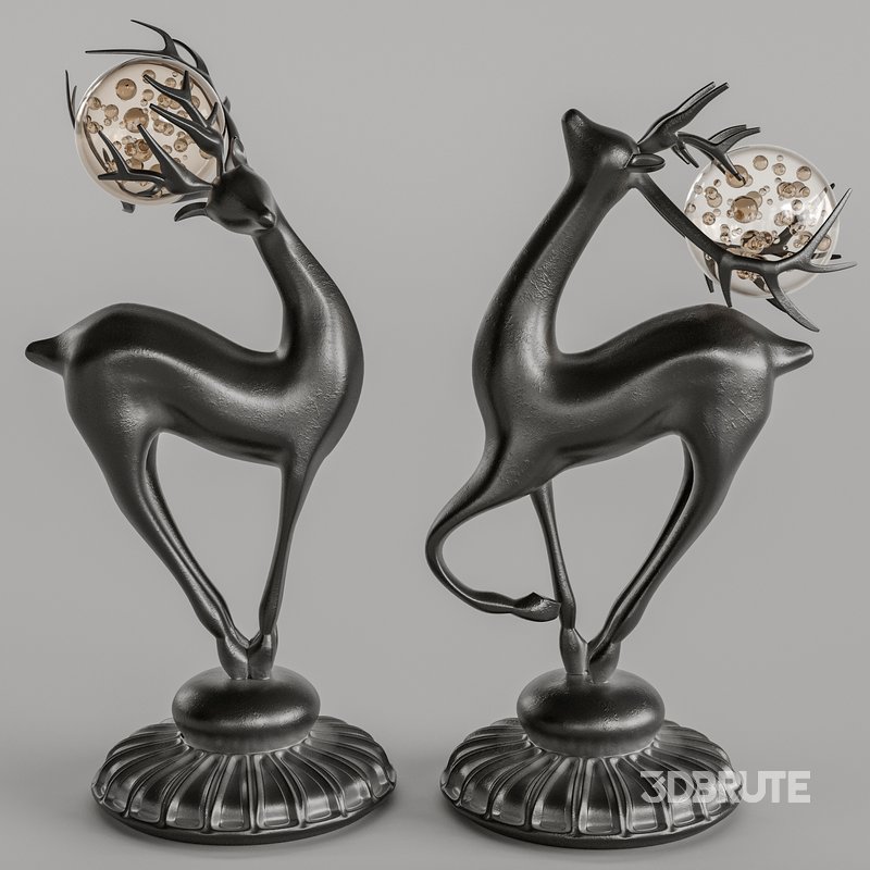 Nordic style crystal ball deer Image 4