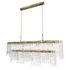 Rectangular pendant chandelier made of ribbed glass 164FA-33125 Garda Decor - Thumbnail 5