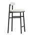 Oneal 65cm Bar Stool Moon White Boucle and Black Legs - Thumbnail 1