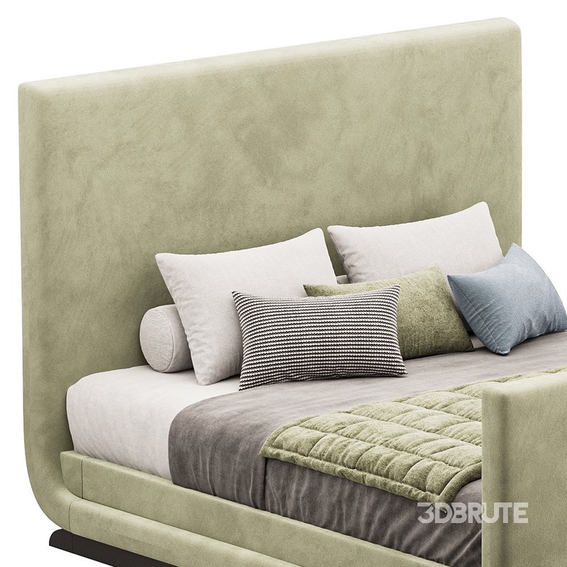 Double bed with upholstered headboard Image 8