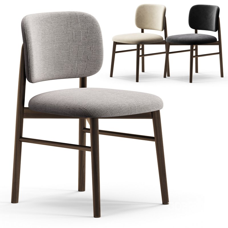 JANINE-Wooden-legs-upholstered-chairs Image 2