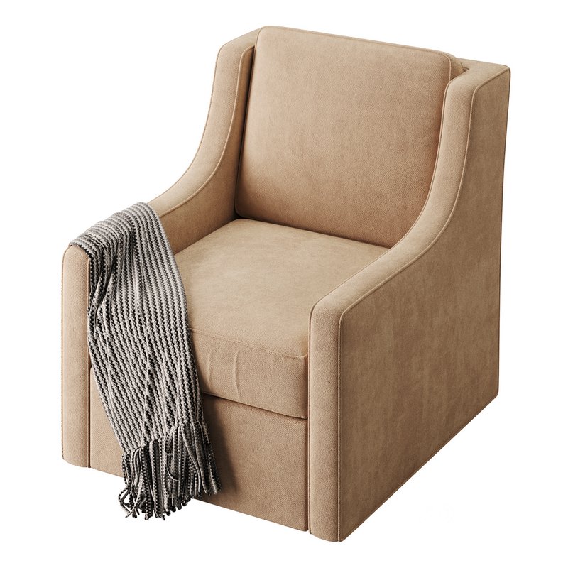 Patterned Swivel Lounge Chair Image 6
