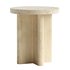 Travertine Marble Round Coffee Table - Thumbnail 2