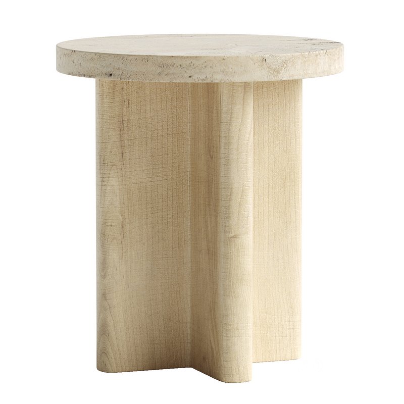 Travertine Marble Round Coffee Table Image 2