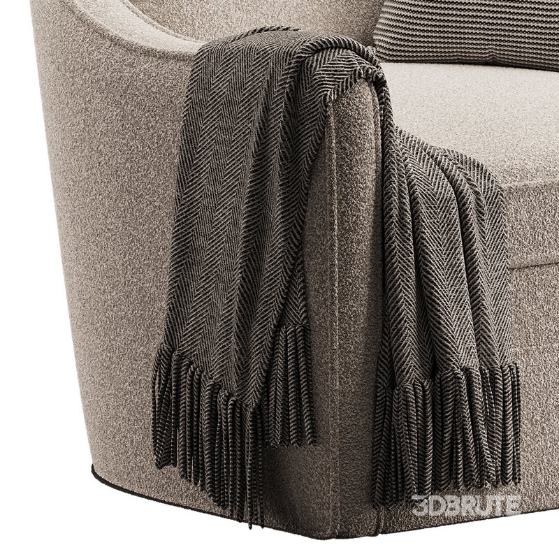 Wide Seat Lounge Swivel Arm Chair Image 12