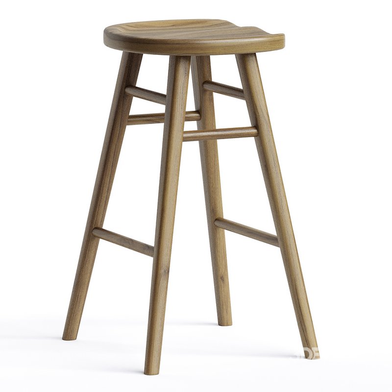 Scandinavian Style Timber Barstool Image 3
