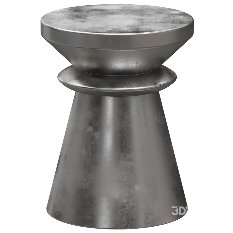 Round aluminium garden side table Image 3