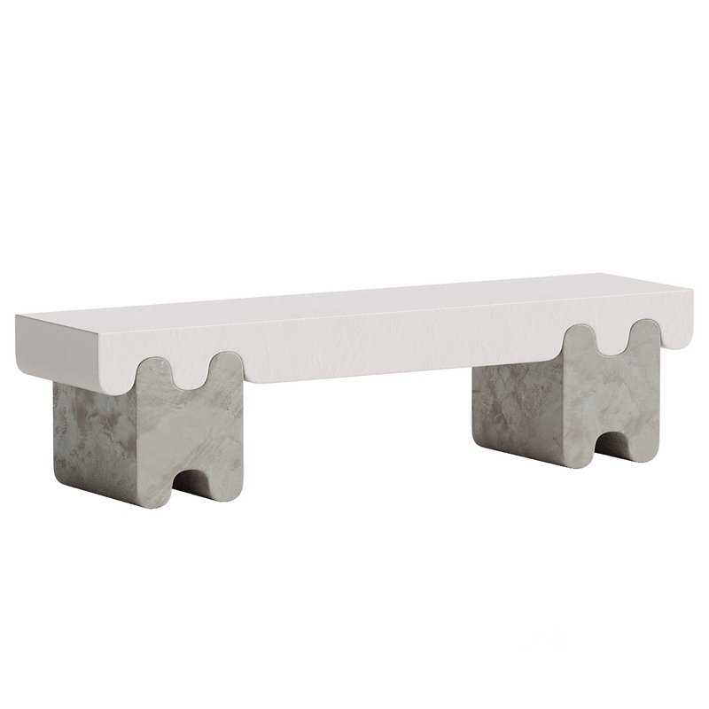 Ossicle Leather Bench Image 2