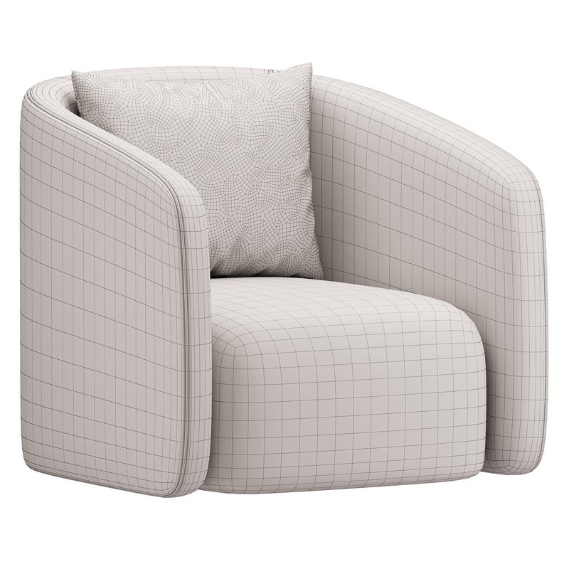 Andy Cream Boucle Club Chair Image 5