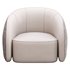 BeigeRed Leather Sofa Chair - Thumbnail 3