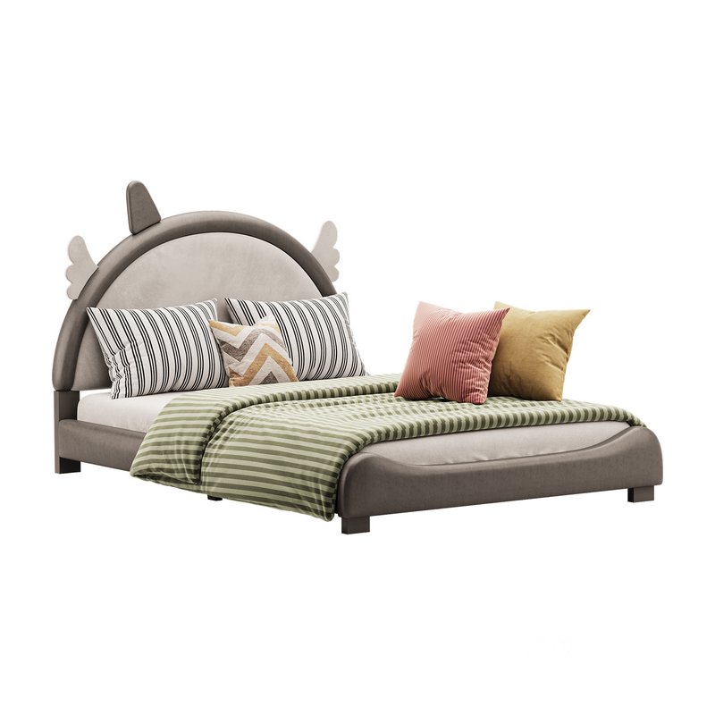 Full Size PU Leather Upholstered Princess Bed Image 13