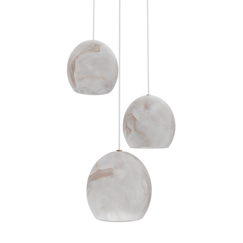 Lazio 3-Light Round Multi-Drop Pendant Currey Company Image 2