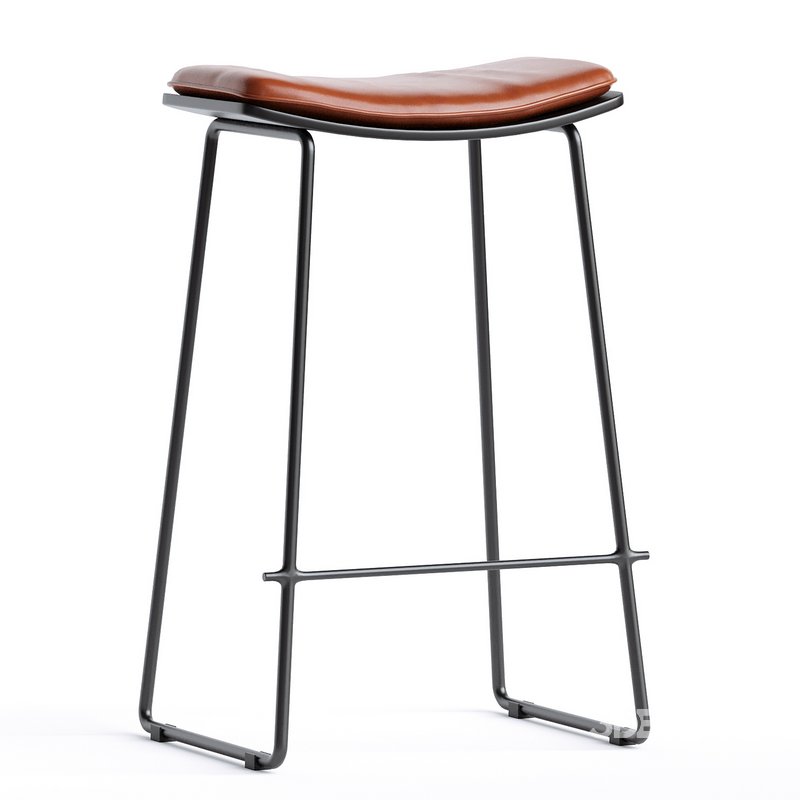 Oliver leather barstool Image 2
