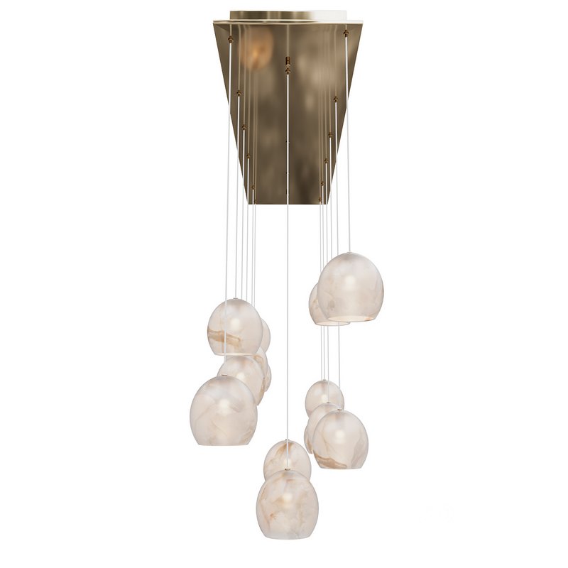 Lazio 15-Light Linear Multi-Drop Pendant Currey Company Image 2
