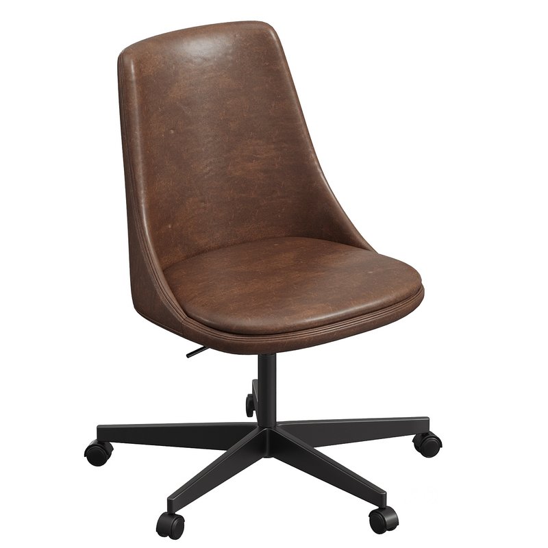 Jaz Leather Swivel Desk Chair Image 3