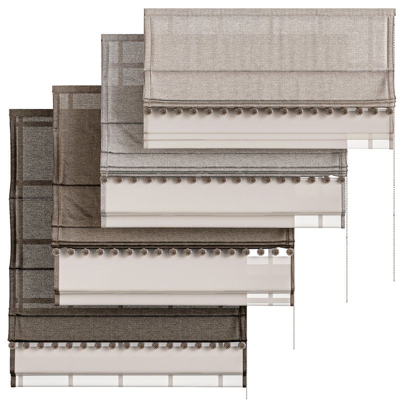 Roman curtain with pom pom 3 Image 3