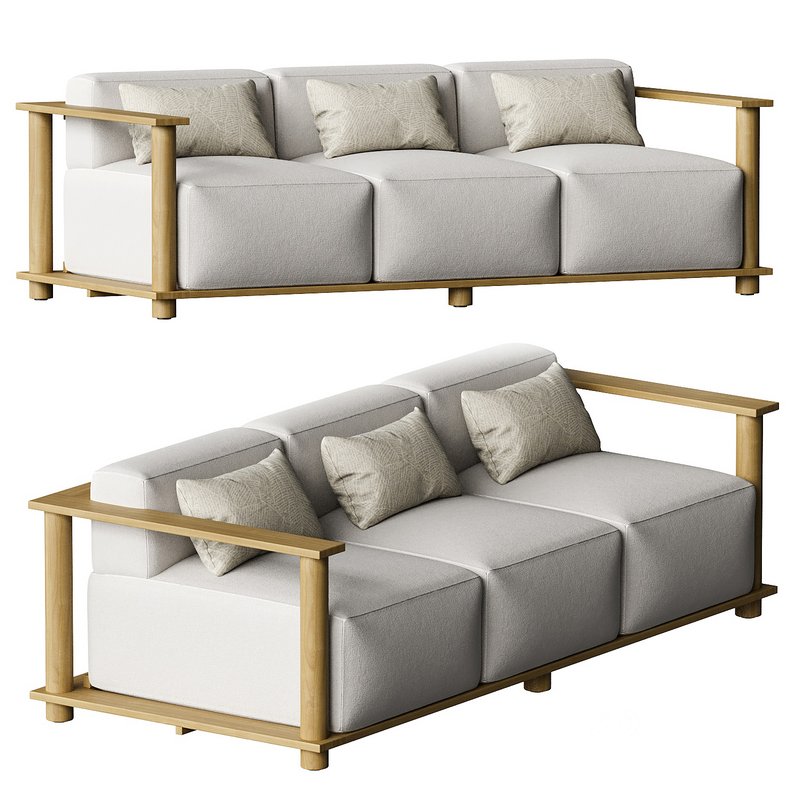 Pinet 84 Teak Outdoor Sofa Image 2