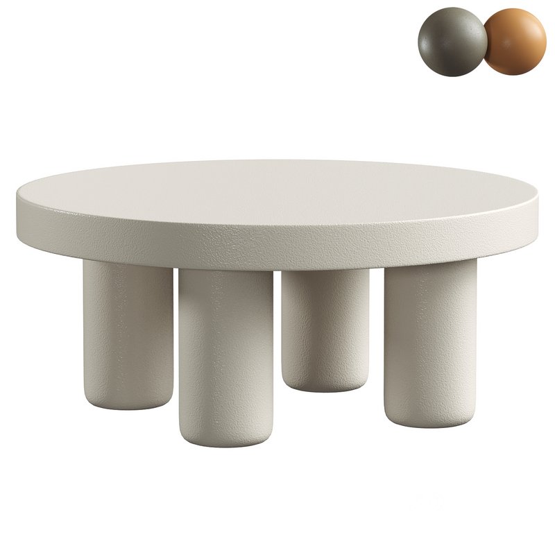 Julia White Round Coffee Table Image 1