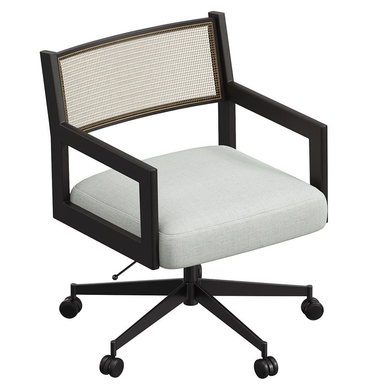 Lakeport Upholstered Swivel Desk Chair Image 2