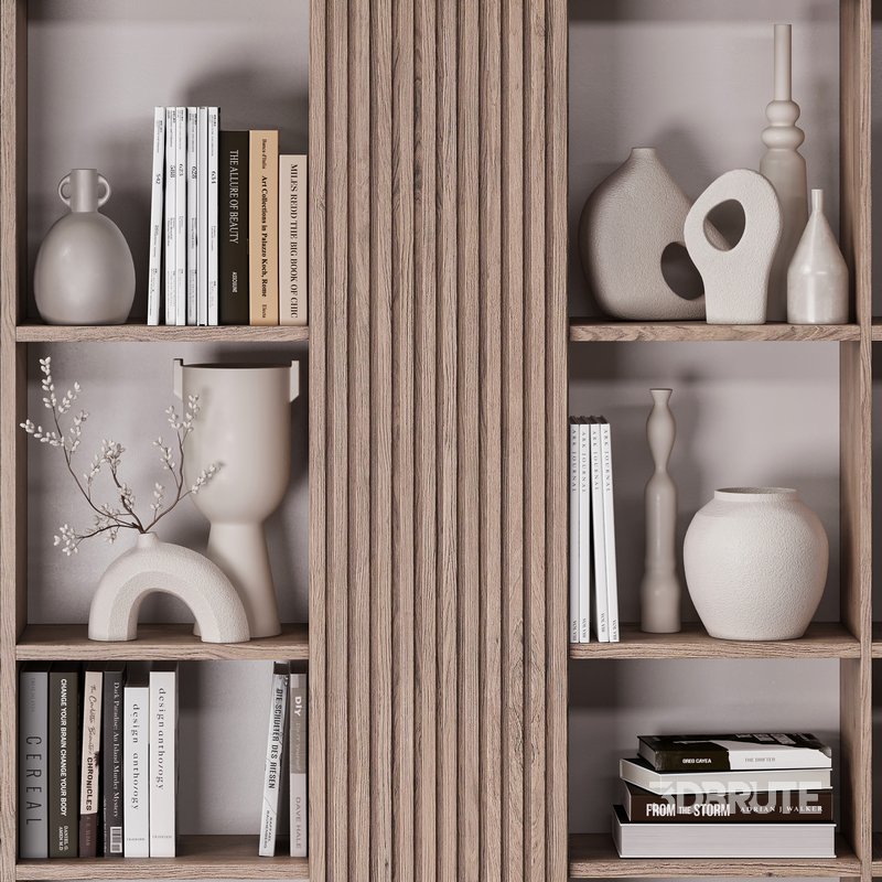 Modern Minimalist Study Unit with Shelves Image 2