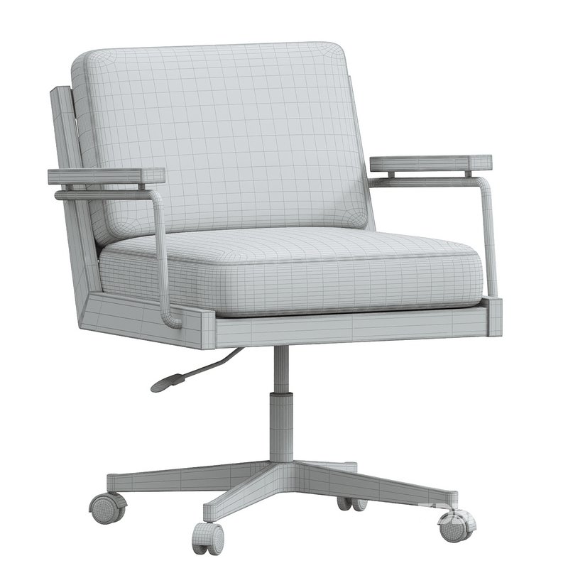 Kylo Upholstered Swivel Desk Chair Image 4