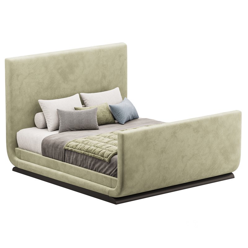Double bed with upholstered headboard Image 13