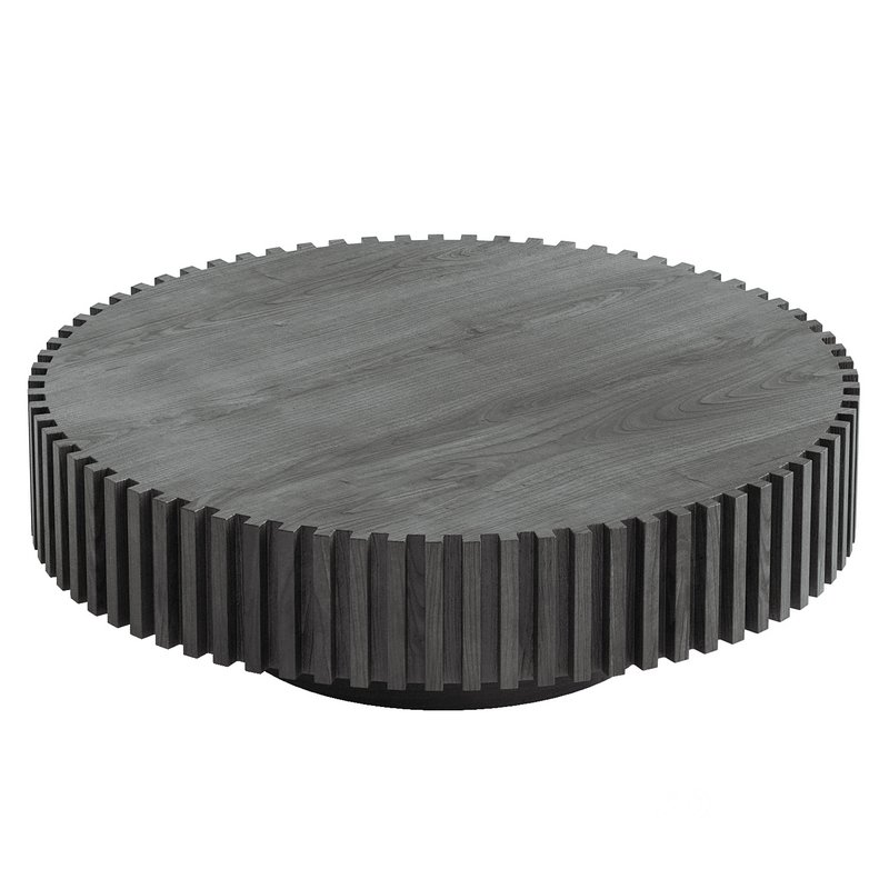 Oak Round Coffee Table Image 3