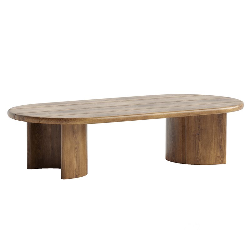 Haiden Solid Wood Single Coffee Table Image 2