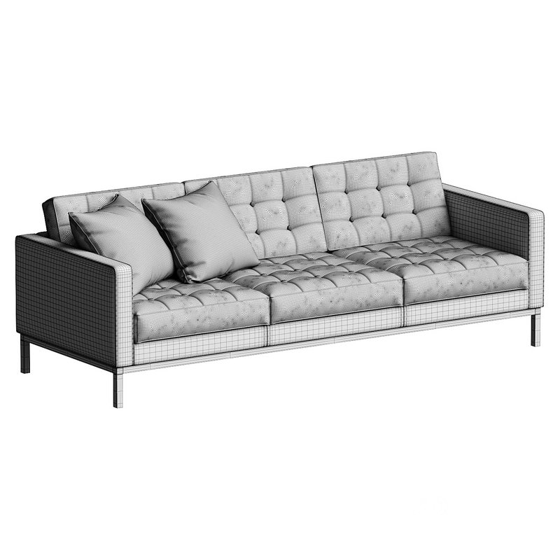 Knoll Florence Relax Three Seater Sofa Quilted Version Image 3