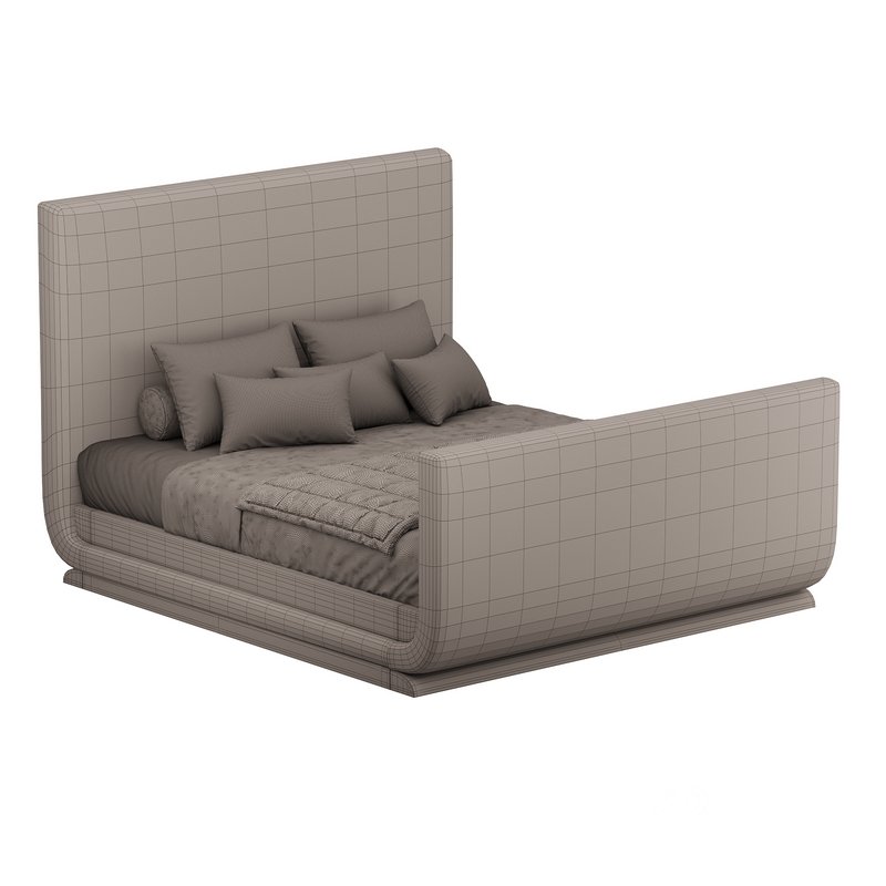 Double bed with upholstered headboard Image 14