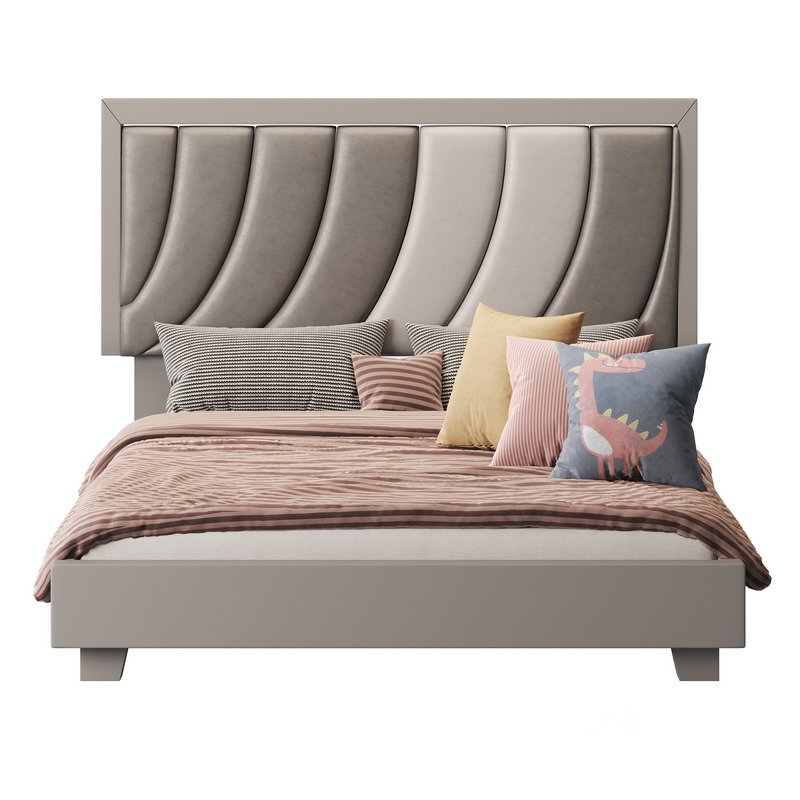 Boyd Sleep Bree Upholstered Faux Leather Platform Bed Image 4